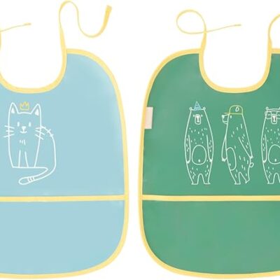 Badabulle pack of 2 sleeveless bibs
