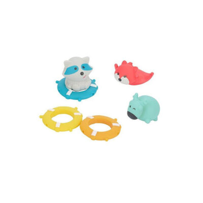 Bath toys + rings  x3